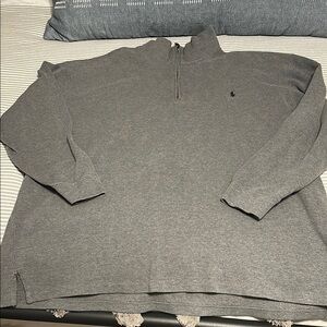 Mens Polo Ralph Lauren 3XB Estate Rib 1/4 Zip Pullover Gray